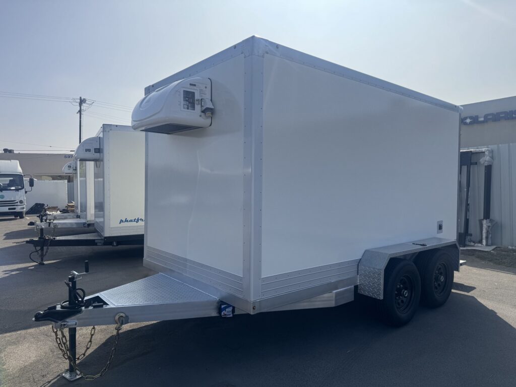 White 16-foot refrigerated trailer rental from Left Coast Refrigeration in Escondido
